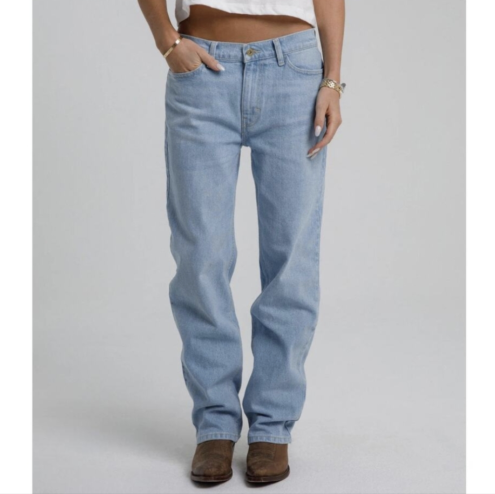 Women's Light Blue Straight Leg Jeans